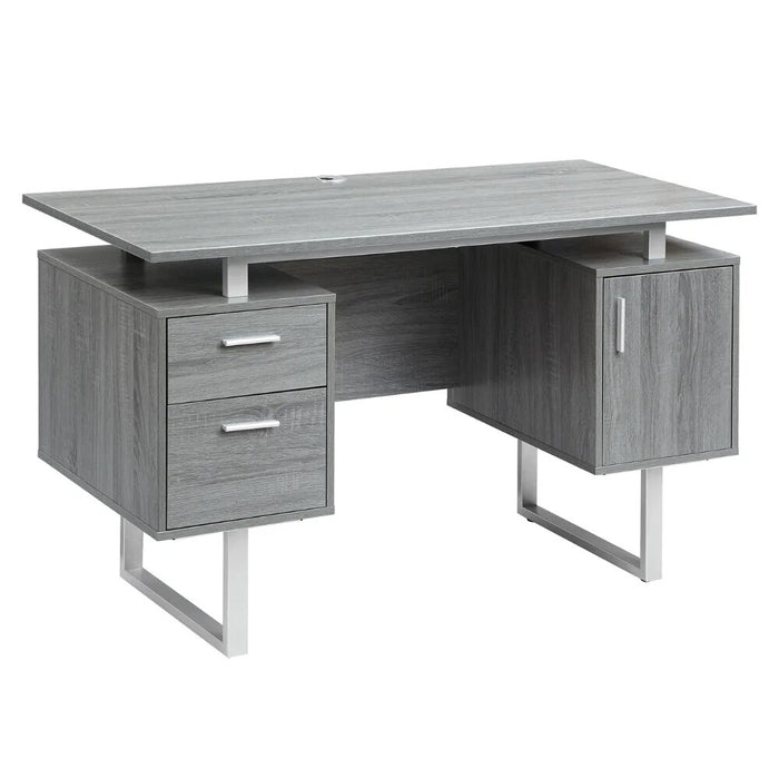 Techni Mobili Modern Office Desk with Storage, Grey escritorio de oficina  office furniture