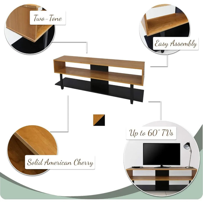 Stylish Two-tone Design Home Furniture for Modern Television Solid Wood Tv Cabinet Tv Stand Living Room Furniture Stands Cradle