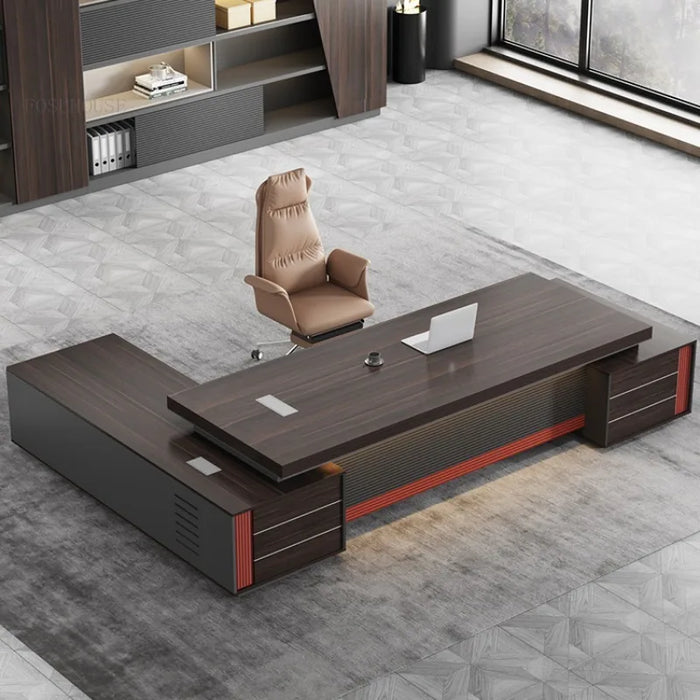 Modern Executive Boss Manager Office Desks Chair Combination Simple  Office Furniture High-end Multifunctional Desk T
