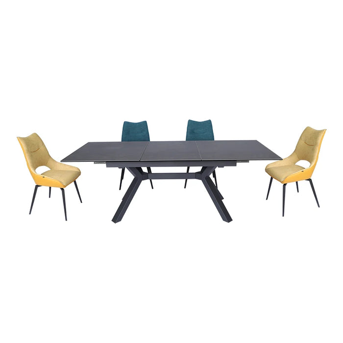 Luxury Leather Glass Dinner Dining Table And Chairs 6 Luxury Dinning Chairs Modern Marble Dining Room Furniture Table Set