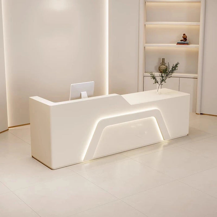 Luxury Cash Reception Desks Gym White Gym Cashier Reception Desk Supermarket Drawer Mostrador Recepcion Beauty Salon Furniture
