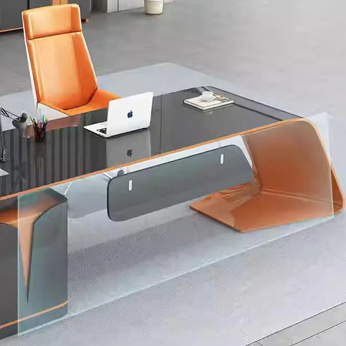 Painted Office Desk Minimalist Modern Boss Desk Fashionable Manager L Shaped Executive Wooden Bureau Meuble Office Furniture