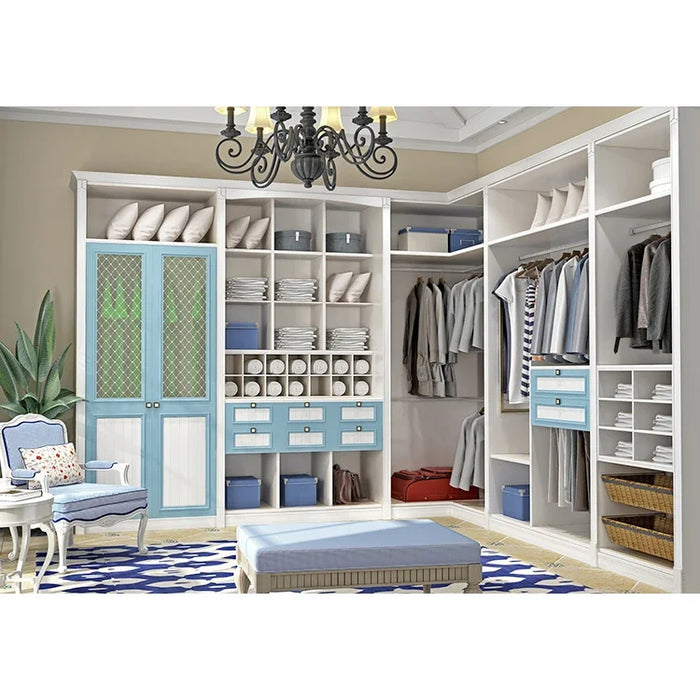 Modern solid wood unique design bedroom cabinet wardrobe