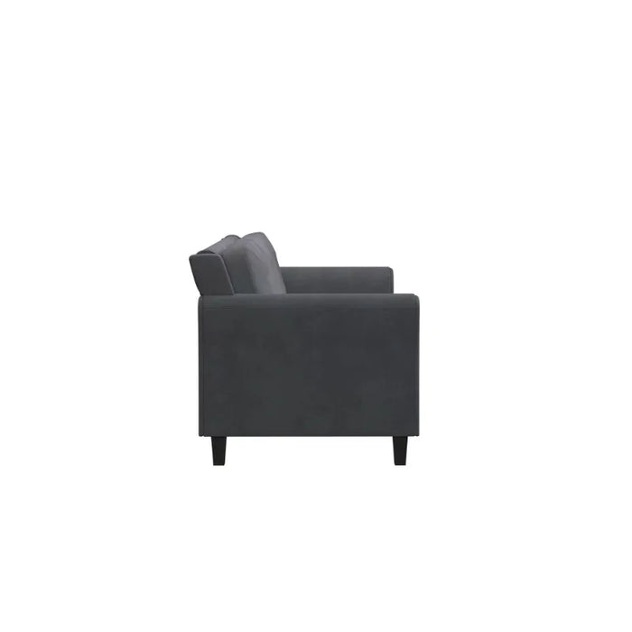 Lifestyle Solutions Taryn Sofa with Rolled Arms, Dark Gray Fabric