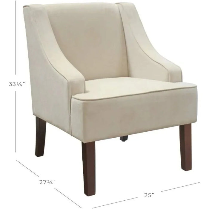 Arm Living-Room-Chairs, Chair Slightly Curved Back Along with Side swoop Arms, Leisure Sofa Chair, Suitable for Living Room