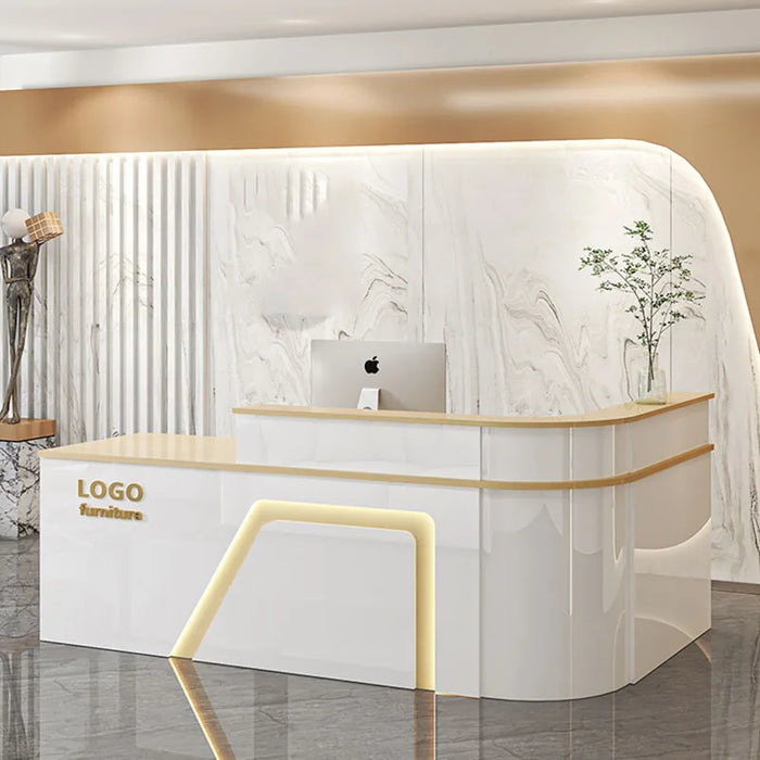 Small Reception Pulpit Office Desk Front White Pulpitos Hair Salon Shop Counter Bar Register Kassentisch Office Desk Furniture