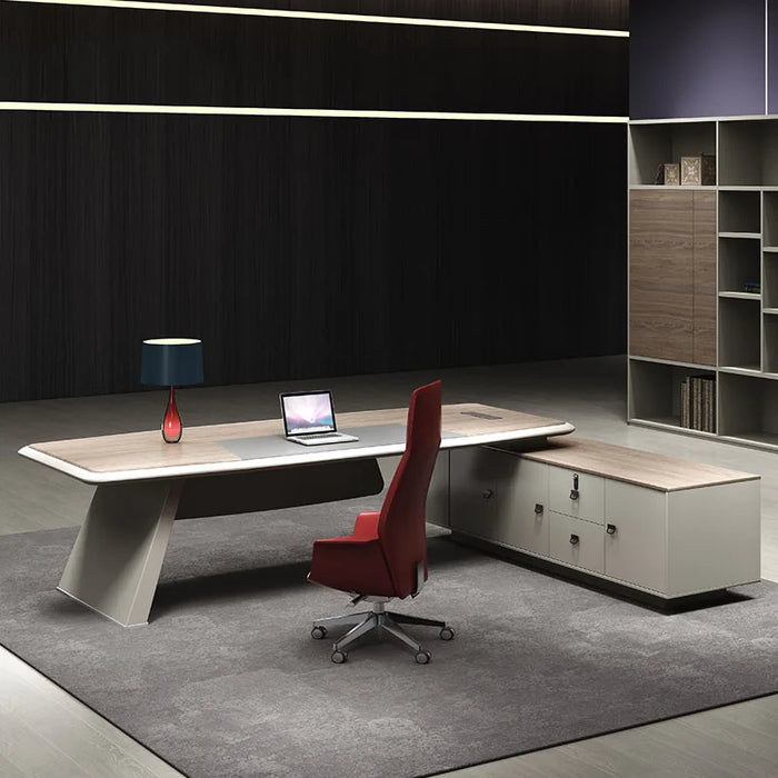 Computer Office Desk Organizer Corner Table L Shaped Monitor Drawers Console Desk Table Executive Bureau Meuble Office Supplies