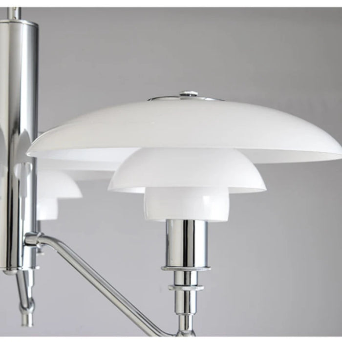 Danish Designer PH Pendant Light Living Room Bedroom Hanging Lamp Nordic Classic Dining  Glass Lotus Chandelier Louis Lustre