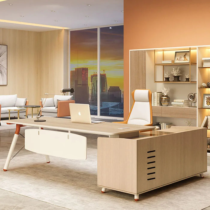 Filing Study Office Desk Monitor Writing Luxury Standing Executive Workflow Office Desk School Silla Escritorio Furniture HDH