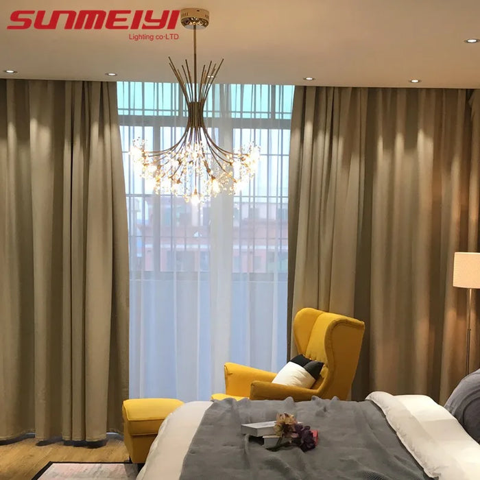 Luxury LED Chandeliers Art deco Gold Chandelier Pendant For Living room Kitchen Modern Bedroom Crystal Lighting