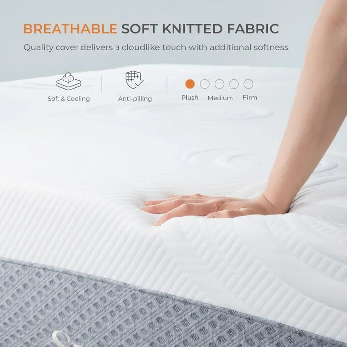10 Inch Bamboo Charcoal Cooling Gel Memory Foam Mattress for Moisture Wicking Beds and Furniture Queen Size Mattress Matress