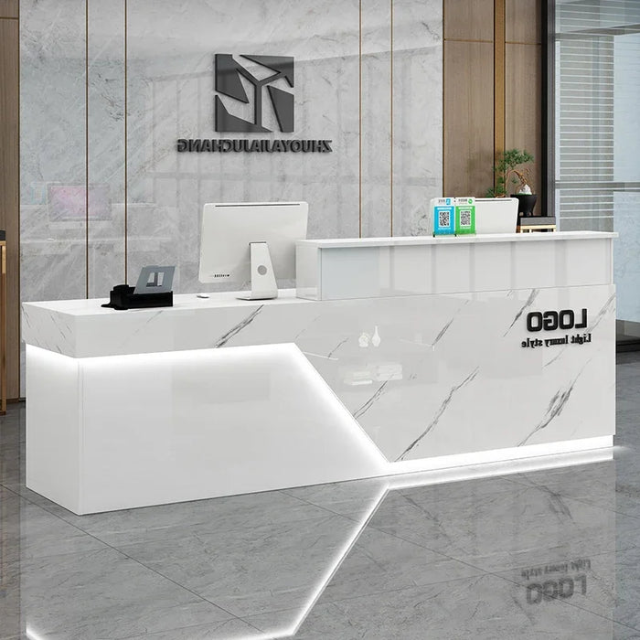 Cashier Office Reception Desk Front Counter Modern Simple Office Front Salon Reception Desk Hotel Comptoir Magasin Furniture