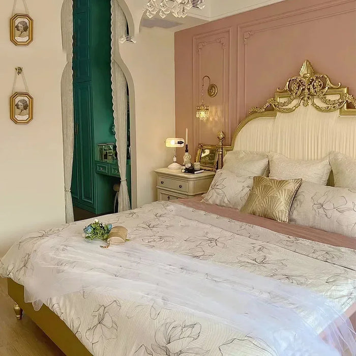 Royal Luxury Queen Double Bed King High End Twin Bedroom Double Bed Kids Sleeping Cabeceira De Cama Box Casal Home Furniture