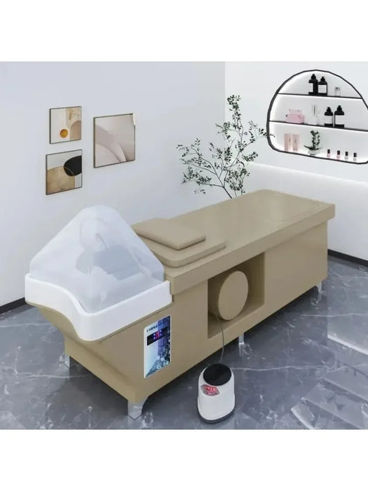 Portable Hair Washing Bed Stylist Water Circulation Water Storage Shampoo Sink Chair Salon Behandelstoel Salon Furniture MQ50SC