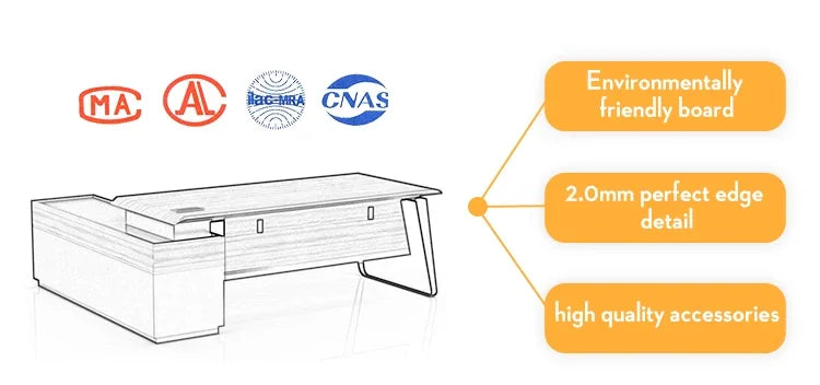 2024 Modern Latest Office Desk Workstation Table Designs Ceo Boss High Tech Executive L Shaped Mdf Manager Desk Office Furniture