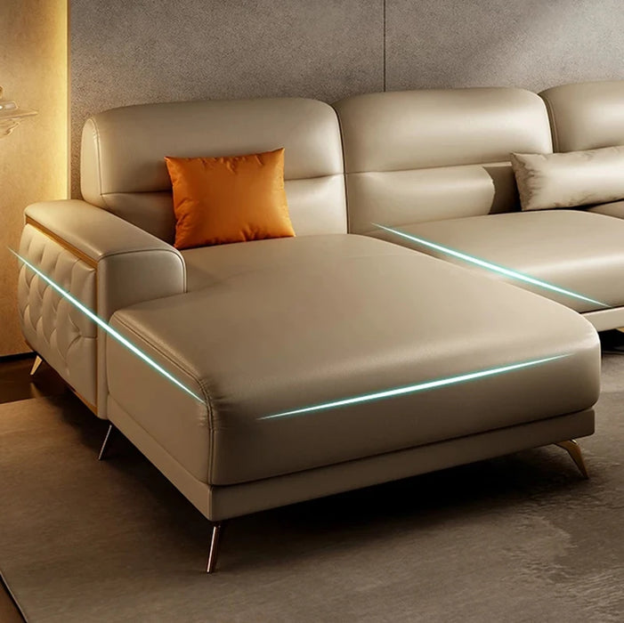 Luxury Leather Living Room Sofas Italian Japanese Simple Nordic Modern Cornercombination Divani Da Soggiorno Salon Furniture