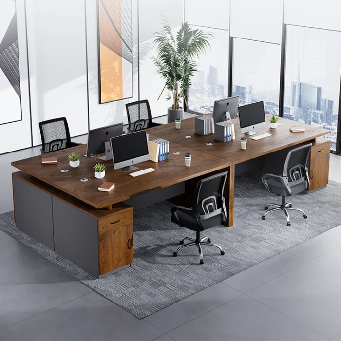 Modern Wooden Office Desk Executive Workstation Aesthetic Luxury Standing Office Desk Computer Boss Escritorios Furniture SR50OD