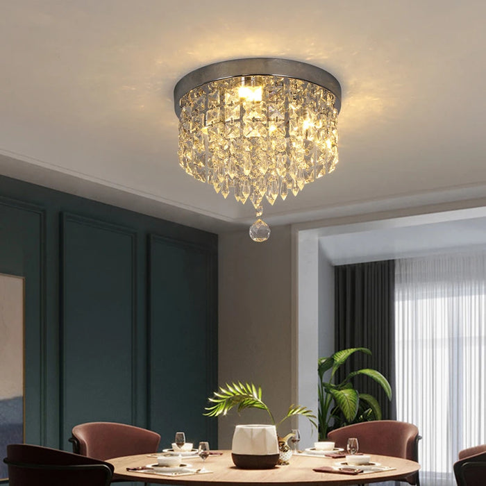 Crystal Ceiling Lamp Modern K9 Dinning Table Ceiling Chandelier Living Room Indoor Decora Lustres Lighting Fixtures Home Decor