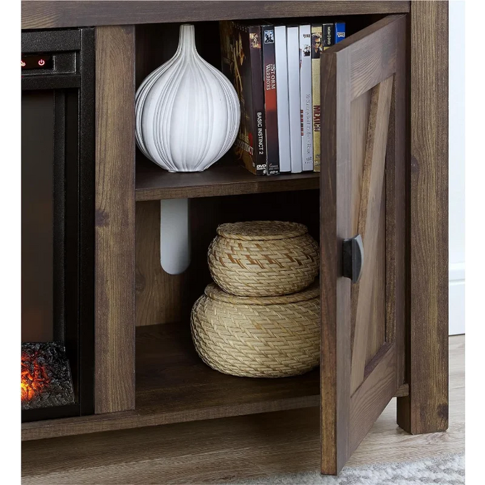 Ameriwood Home Farmington Electric Fireplace TV Console for TVs up to 60", Rustic
