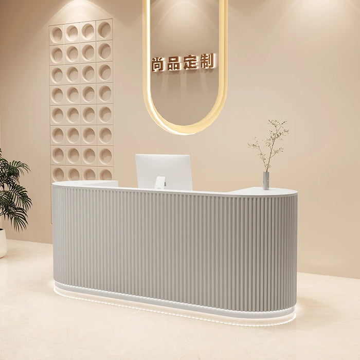 Club Corner Reception Desks Cashier Checkout Podium Service Reception Desks Modern Escritorio Gamer Beauty Salon Furniture