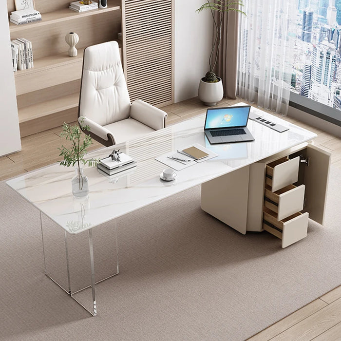 Meeting White Office Desks Reception Modern Desktop Luxury Writing Workstation Executive Storage Tavolo Da Lavoro Furniture