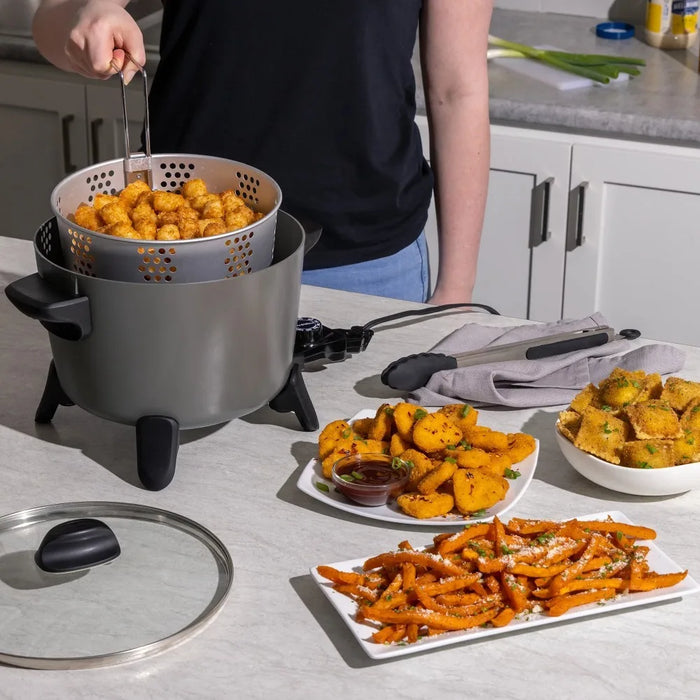 Big Kettle Ceramic Deep Fryer/Multi-Cooker, 06026 New electric deep fryer Cooking Appliance Kitchen Appliance