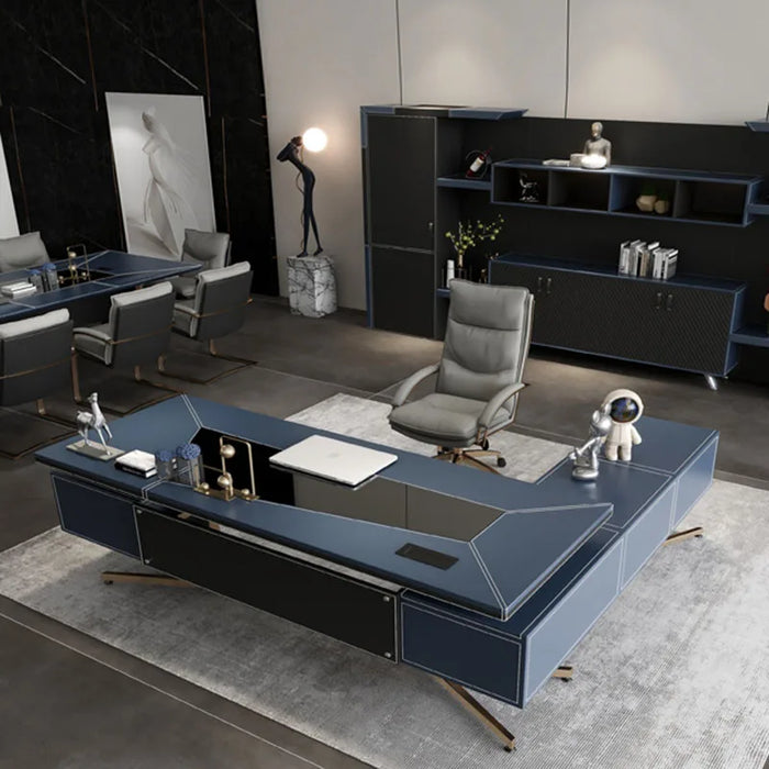 Setup Drawers Office Desk Executive Floor Luxury European Computer Desks Writing Corner Mesa De Computador Modern Furnitures