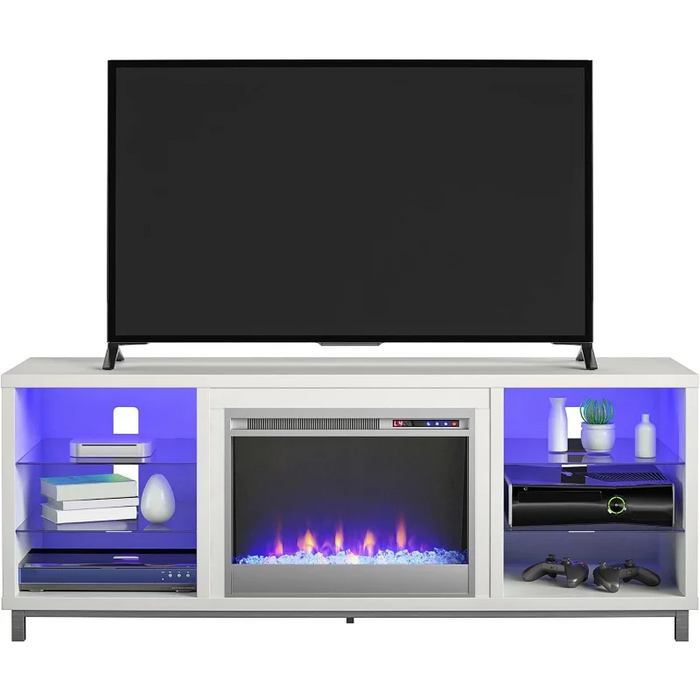 Ameriwood Home Lumina Fireplace TV Stand for TVs up to 70", White