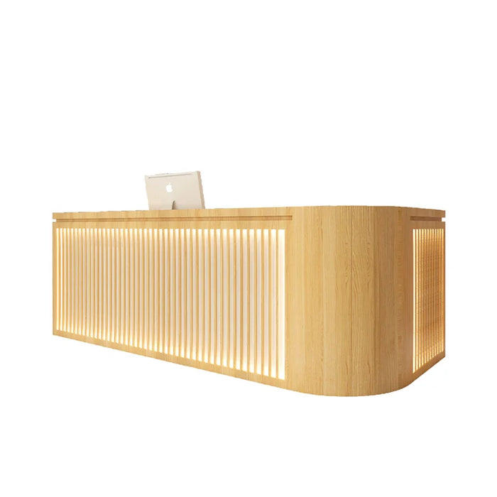 Luxury Wood Reception Desks Cashier Office Store Simple Hotel Reception Desk Standing Console Recepcion Mostrador Bar Furniture