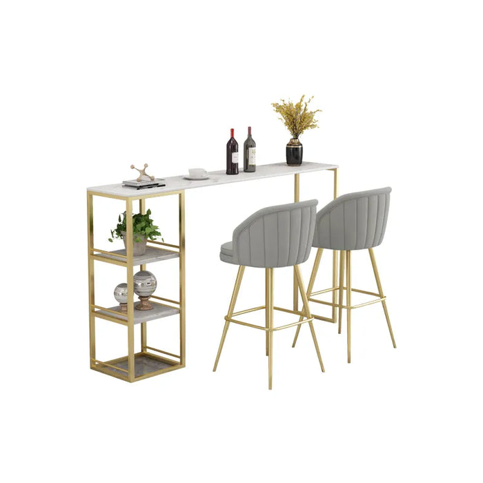 Nordic Luxury Bar Table Dining Chairs Rock Long Strip Living Room Lounge Chairs for Kitchen 4 Chair Sets 스툴 의자 Home Furniture