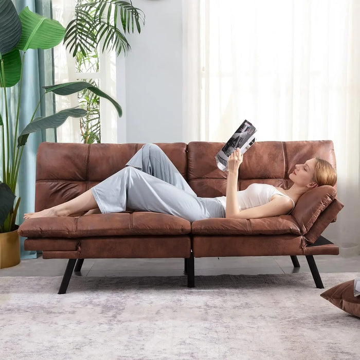 SF-BN726 Sofabed, As sofa:71"X33"X31.5"As bed:71"X42"X16", Brown
