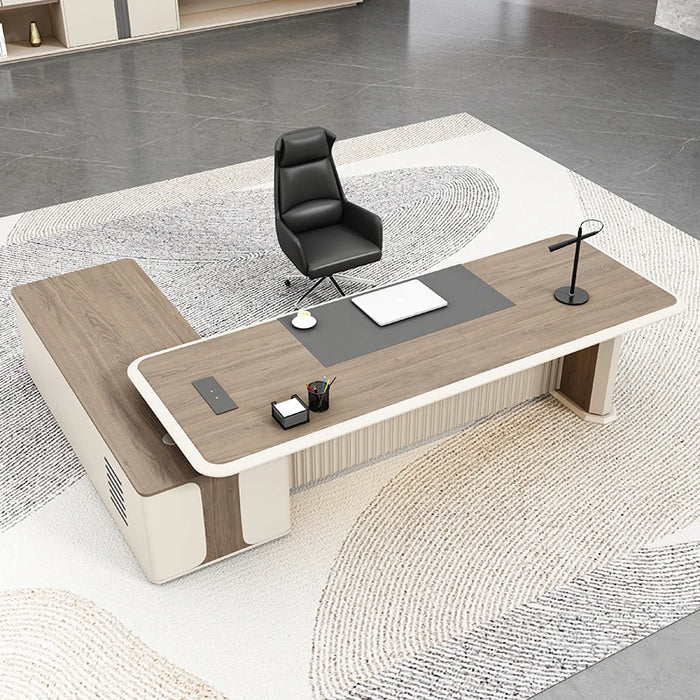 Executive Office Desk Modern L Shaped Organizer Wooden Standing Console Computer Desk Table Drawers Escritorio Office Furniture