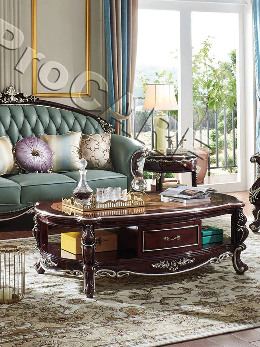 Luxury full leather fabric living room sofa set elegant 1 + 2 + 3 green sofa cover