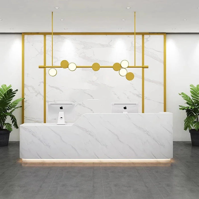 Beauty Salon Reception Desk Luxury Office Conference White Podium Mobile Reception Desk Store Scrivania Cameretta Bar Furniture