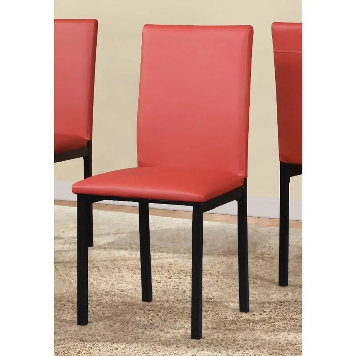 Roundhill Furniture Citico Metal 5-Piece Dinette Set with Laminated Faux Marble Top, Off White Table with Black Chairs