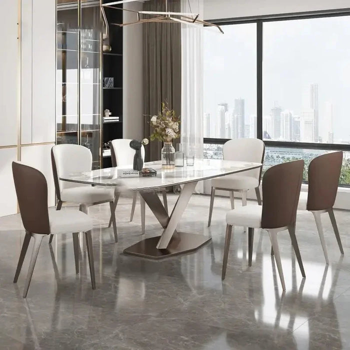 Nordic Minimalist Dinning White Table Household Living Room Light Luxury Marble Modern Creative Esstische Kitchen Furniture