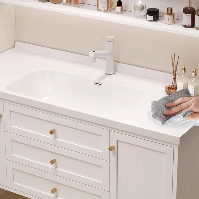 New Ceramic Integrated Bathroom Cabinet Basin Oak Sink Washbasin Bathroom Cabinet Combination Gabinete Toilet Furniture YX50BC