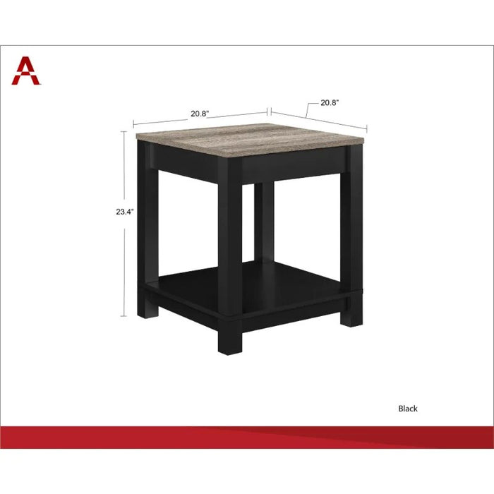 Better Homes & Gardens Langley Bay End Table, Black side table  living room furniture