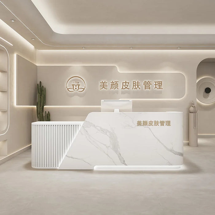 Acrylic Reception Desk Counter Beauty Salon Cashier Table Spa Information Reception Desk Supermarket Schreibtisch Bar Furniture