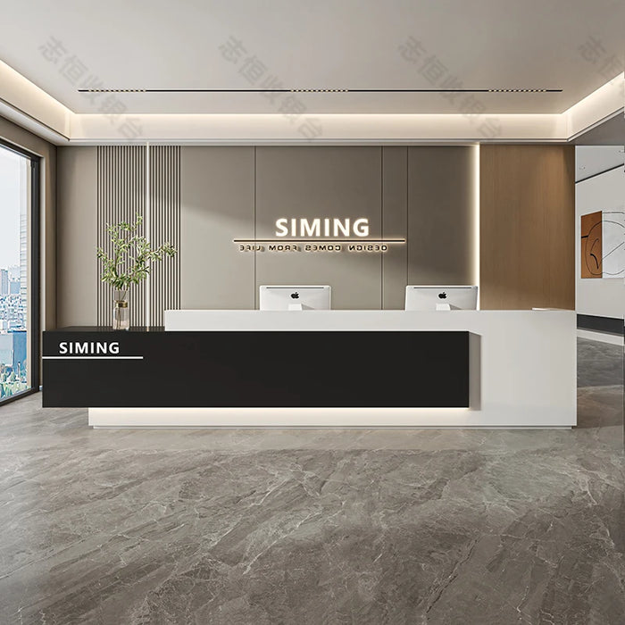 Office Reception Desk Vanity Wooden Study Table Shop Counter Service Desk Front Salon Tocador Mueble Maquillaje Salon Furniture