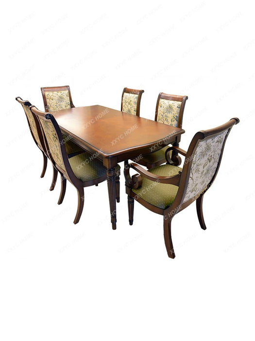Solid Wood Dining Table Rectangular Retro Mori Style Home Oak High-End Furniture