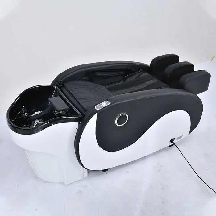Luxury Electric Shampoo Chair with Back Leg Massage & Audio Customizable Color Logo for Salon Furniture