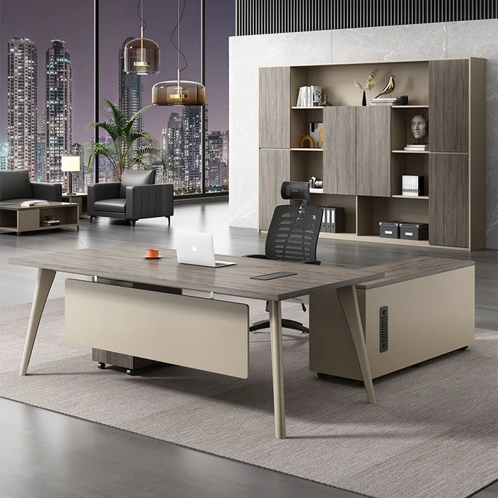 Wooden Meeting Office Desk Lap Storage Luxury Modern Work Conference Table Office Desk Mainstays Meuble Bureau Luxury Furniture