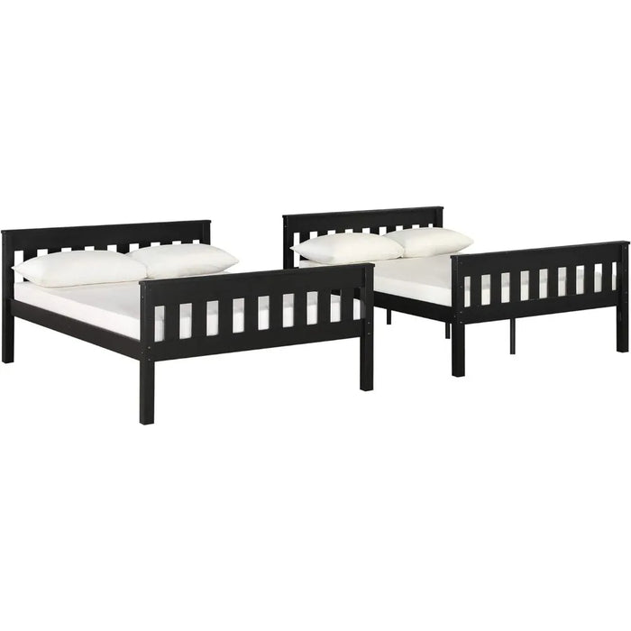 Dorel Living Moon Full USB Port, Black bunk Bed