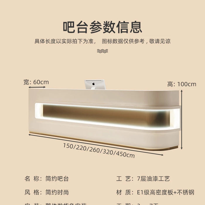Mobile Console Reception Desks Church Hospital Replica Modern Cashier Table Mobile Siting Silla De Escritorio Salon Furniture