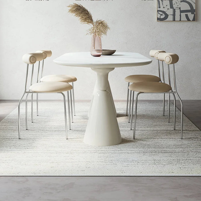 modern white dining table set with chair simple design  dining table set for 6 japanese kitchen mesa comedor home furniture