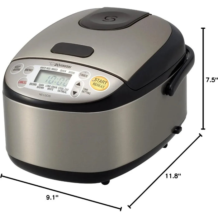 Rice Cooker & Warmer 3-Cups (uncooked) Stainless Multicooker Kitchen Appliances Home