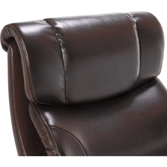Trafford Big and Tall Executive Office Chair With AIR Technology High Back Ergonomic Lumbar Support Black Bonded Leather Gaming