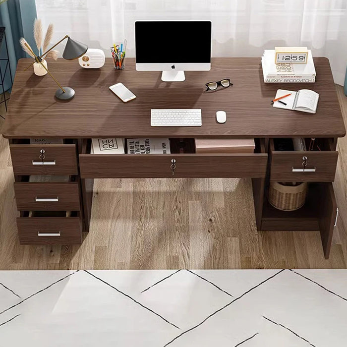 Computer Bedroom Desk Table Minimalist Modern Work Executive Drawers Wooden Office Desk Storage Mesa Ordenador House Furniture