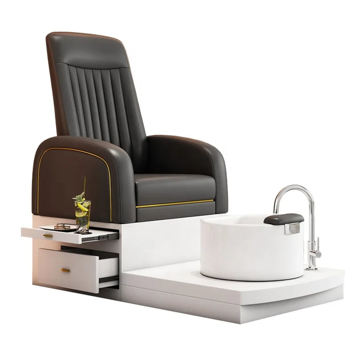 Nail Salon Furniture Modern white electric recliner Massage Manicure Foot Spa luxury pedicure chair